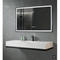 Καθρέπτης LED με Κορνίζα Αλουμινίου 100x60εκ. MIROA SR-09.25.220.08.48